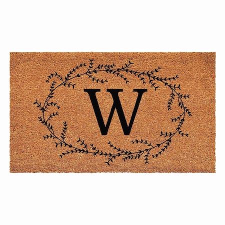 Calloway Mills Monogram Door Mat, Black, Natural, 17 in W x 29 in L 108361729W